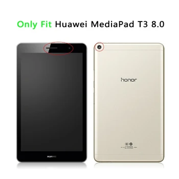 Slim Klapp PU Naha puhul Huawei MediaPad T3 8.0 KOB-L09 KOB-W09 kate Kate Au Mängida Pad 2 kate + FilmGift