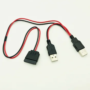 SATA ja USB toitejuhe HDD USB Adapter 40cm USB 5V Meeste 15Pin SATA Emane USB Port toiteplokk Sülearvuti 2.5