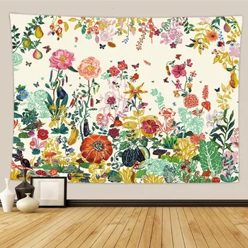 Lille ja muru, maastiku-seeria gobelään, kodu öö dekoratiivsed seinakattematerjalide, magamistuba rippuvad riie, riide värvimine 95*73cm