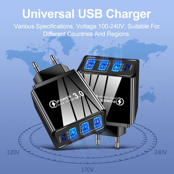 Kaasaskantav Reisi-3 USB-kiirlaadija 3.1 Kiire Laadimine PD Type-C-Seina Power Adapter Universaalne Mobiiltelefoni Tahvelarvuti Uus