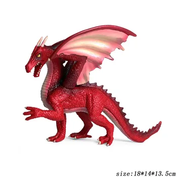 Laste Simulatsiooni Dinosaurus Mudel Magic Dragon Flying Dragon PVC Mänguasi Magamistuba Teenetemärgi Poiss Kogumise Mänguasjad, Kingitused