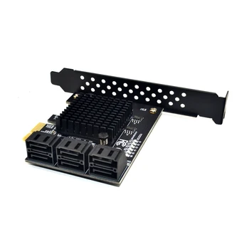 Marvell 88SE9215 kiip 6 porti SATA 3.0 PCIe expansion Card PCI express SATA Adapter SATA 3 Converter with jahutusradiaator HDD