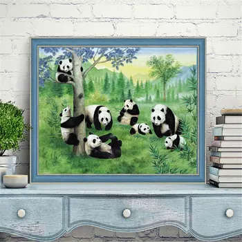 HUACAN 5d Diamond Maali Panda Home Decor Käsitöö Kit DIY Diamond Tikandid ristpistes Loomade Mosaiik Puu Käsitöö Kingitus