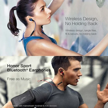 Uus Huawei Honor xsport AM61 Kõrvaklapid Bluetooth-ühendus koos Mic In-Ear style Tasuta kerge peakomplekt iOS Android