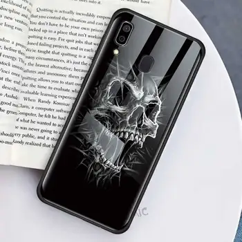 Grim Reaper Kolju Hübriid Klaas Telefon Case for Samsung Galaxy A50 A51 A71 5G A70 M31 A30 A31 A21s A91 M51 A10 A40 A41 M30s Kate