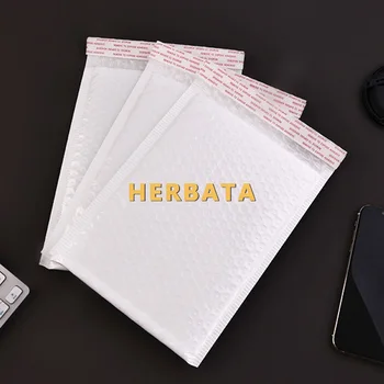 HERBATA (200*200mm)20pcs/palju Valge Pärl Film Mull Ümbrik Kuller Kotid Veekindel Pakend Postitusi Kotid CL-2022-20