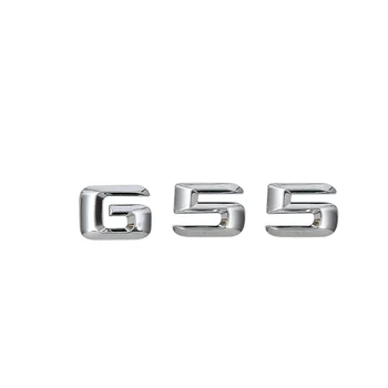 Kroom Läikiv Hõbe ABS Auto Pagasiruumi Tagumise Numbri Tähed, Sõnad Pääsme Decal Logo Kleebise jaoks G55