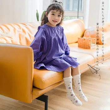 Laste Sokid Kevadel Uus Väike Lilleline Tüdrukute Puuvillased Sokid, Naiste Mull Pits Keskmise Toru Tüdrukute Sokid