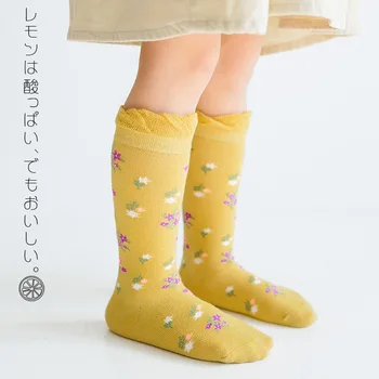 Laste Sokid Kevadel Uus Väike Lilleline Tüdrukute Puuvillased Sokid, Naiste Mull Pits Keskmise Toru Tüdrukute Sokid