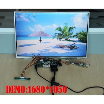Komplekt CLAA201WA04 1680 × 1050 30pin HDMI-ühilduvate+DVI+VGA LCD Audio juht pardal Töötleja Juhatuse paneeli 4 lambid