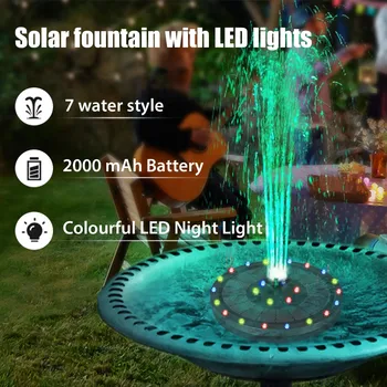 9V/3.5 W Päikese Purskkaevu Pump Värviline LED Valgusega Ujuva Aia veepump päikesepaneel Powered Bassein, Tiik, Aed Decor
