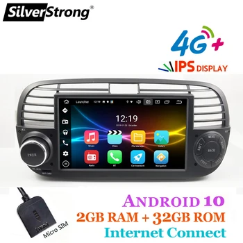 Android10,Bluetooth Car Radio,FIAT 500,4 G Modem Internet,fiat500 Android,32GB ROM,Võimalus DVR TPMS