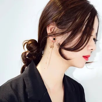 Pikk Temperament Korea Ebatavaline Kõrvarõngad Naistele 2021 Mood Roostevabast Terasest Rose Gold Lihtne Rooma Numbritega E Tüdruk Ear Stud