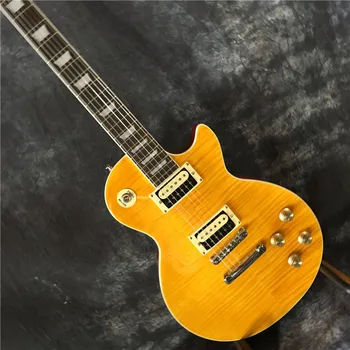 Top kvaliteet, kvaliteetne uus toode kandmise slash kitarr leek maple top, kollane kitarr keha electric guitar tasuta shipping