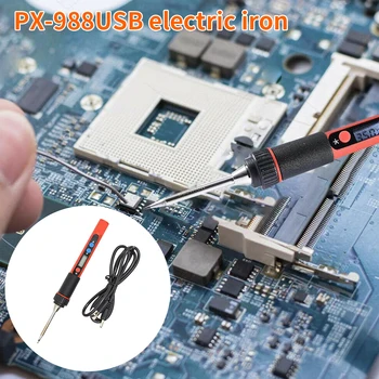 PX-988 Mini Remont, Keevitamine Kaasaskantav Vahend, Elektrilised jootekolb LCD Roostevabast Terasest Mitte Tõsta Nippi Reguleeritav Touch Lüliti USB