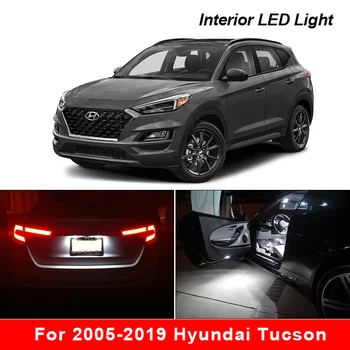 Eest 2005-2019 Hyundai Tucson Valge Auto Tarvikud Canbus vigadeta LED Salongi Kerge Lugemine Kerge Komplekt Kaart Dome Litsentsi Lamp