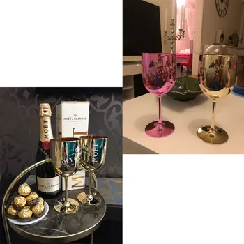2 kokteili klaasid, šampanja klaasid, tsingitud prillid, valge tsingitud plasttopsid