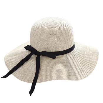 Lihtne Kokkupandav Lai Nokk Floppy Tüdrukud Straw Hat Päike Müts Beach Naiste Suvine Müts Uv Kaitseks Reisi ühise Põllumajanduspoliitika Lady ühise Põllumajanduspoliitika Naine #YJ