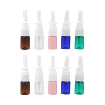 10tk 5ml Nina Pihusti Korduvtäidetavaid Tühi Spray Pudelit PET Pudel Meik Vedelik Subpackaging Pudel (Random Värvi)