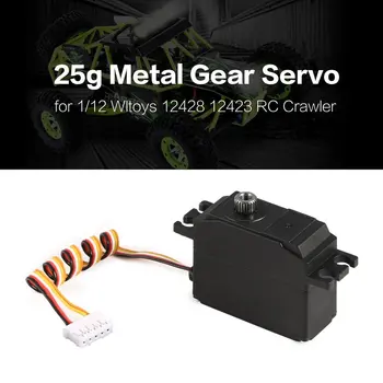 25g Metallist/Plastikust Gear Servo 4.8-6V Uuendatud jaoks 1/12 Wltoys 12428 12423 RC Auto Rooliseadme Mudel Osa Tarvikud