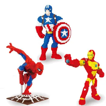 Disney Marvel Avengers Super Kangelased Ehitusplokid Diamond Black Panther Tegevus Arvandmed Thor Iron Man Mini Blokeerida Mänguasjad Lastele