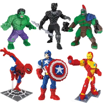 Disney Marvel Avengers Super Kangelased Ehitusplokid Diamond Black Panther Tegevus Arvandmed Thor Iron Man Mini Blokeerida Mänguasjad Lastele
