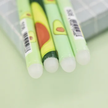 4+50tk/Set Armas Avokaado Kustutatavad Pen Uudsus Pestav Maagiline Geeli Pliiats 0,5 mm Must Sinine Tint Täitmine Lapsed Kooli Kirjatarvete