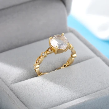 Crystal Luksus Rõngad Naiste Roostevabast Terasest Gold Ring Ringi Geomeetriline CZ Paar Ringi 2021 Trend Esteetiline Ehted Kingitus