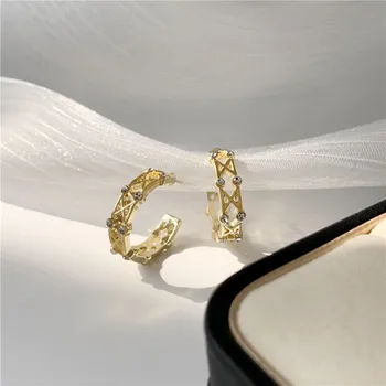 Trendikas Crystal Hoop Kõrvarõngad Naine 2020. Aasta Uus Korea Kulla Värvi Ring Minimalistlik Suvel Kõrvarõngad Ehted Kingitused