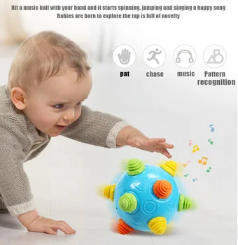 Muusika, tants palli Digo laste beebi 1-3 aastat vana vibratsiooni hüpata, kuuli puzzle beebi mänguasi