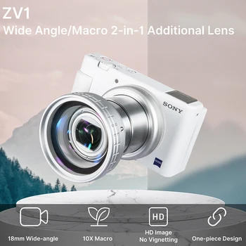 Ulanzi WL-2 SONY ZV1 10X HD-Makro Objektiivi 18MM lainurk Objektiiv Kaamera Objektiiv Sony ZV-1 kaamera Objektiiv Kaamera Tarvikud