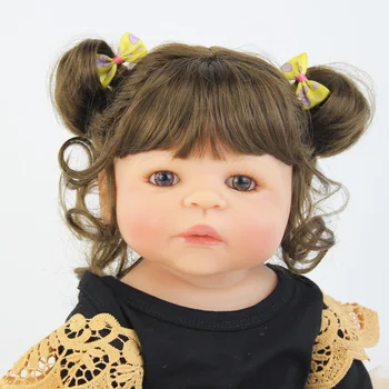 55cm Täis Silikooni Uuestisündinud Baby Doll Mänguasi Tüdruk Boneca Vinüül Vastsündinud Printsess Väikelapse Bebe Elus Sünnipäeva Kingitus Dušš Mänguasi
