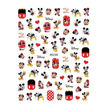 10PC Miki Minnie Mickey Mouse Küünte Disney Küünte Kleebis Design Nail Art Decal Teenetemärgi Tarvikud Liugur Isekleepuv Kleebis