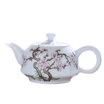 Jingdezhen Käsitsi Maalitud Teekann Roosa Plum Blossom Pot Hiina Kung Fu Teaware Keraamiline Filter Kannu Kohv Veekeetjad Käsitöö Nagu Kingitus