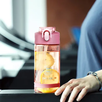 Plastikust Spordi Vee Pudel Õled Lekkekindlad Vee Pudel Kaasaskantav Nühkima Ruumi Cup Tritan BPA Vaba