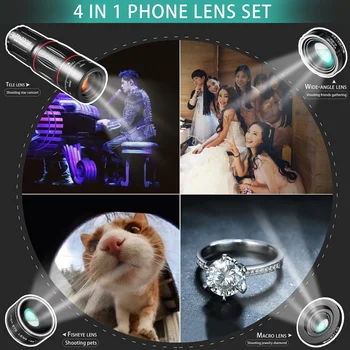 Tongdaytech 28X HD Telefon Kaamera Objektiiv, Teleskoop, Suum Makro Objektiiv kalasilm Lente Koos Statiivid Iphone Samsung Xiaomi Nutitelefoni