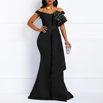 2021 Bodycon Seksikas Naiste Kleit Elegantne Aafrika Daamid Merineitsi Beaded Pits Pulm Õhtu Pool Maxi Kleidid Uus Aasta Riided
