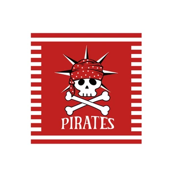 Palju Õnne Sünnipäevaks Cartoon Piraat Õhtusöök Plaat Ühekordsed Nõud Komplektid Kids Pool Soosib Piraat Teema Baby Shower Isikule Teenetemärgi