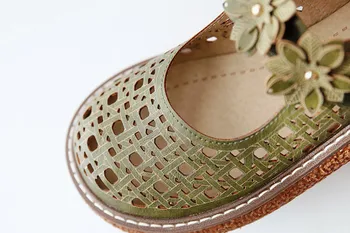 Careaymade-Lihtne sussid ning Mori naiste stiili suvel uue stiili kingad, millel on paks tald ja naiste Puhas käsitöö kingad