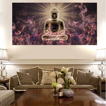 Akvarell Lord Buddha Abstraktne õlimaal Lõuendil Usuliste Plakatid ja Pildid Cuadros Seina Art Pilte elutuba