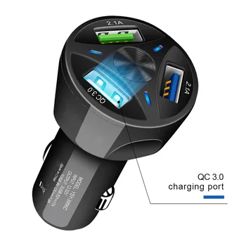 Uus QC 3.0 Ne Universaalne USB-autolaadija Adapter 3 Port mobiiltelefoni GPS-LED-Ekraan, Kiire Laadimine Android