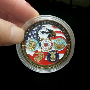 USA Mereväe USAF USMC Armee rannavalve Ameerika Vaba Eagle Totem Kuld Sõjaline Väljakutse Medal Müntide Kogumise Uus kullatud Münt