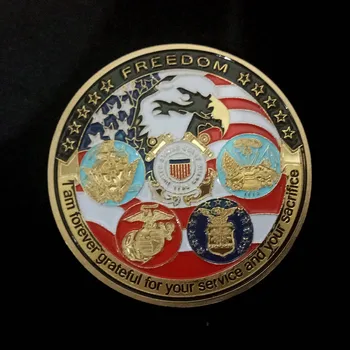 USA Mereväe USAF USMC Armee rannavalve Ameerika Vaba Eagle Totem Kuld Sõjaline Väljakutse Medal Müntide Kogumise Uus kullatud Münt