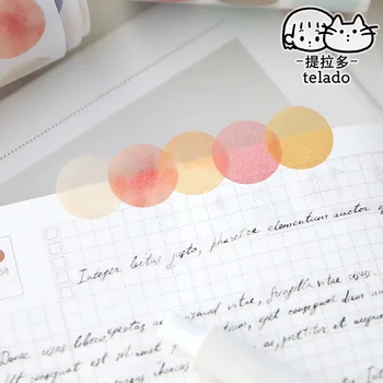 Do-Re-Mi 60mm*3m Jaapani Candy Värvi Ring Dot kleebised esteetiline DIY Deco jaoks Teataja Loominguline Kirjatarvete Kirjatarvete & kontor