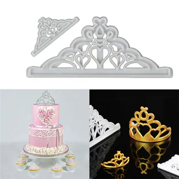 Hot Müük Royal Crown Silikoon Fondant Hallituse Silikageel Hallitusseened Kroonid Šokolaad Vormidesse Candy Mould Pulmad Cake Sisustus Tööriistad#GM