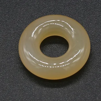 Looduslikust Kivist Ringi Ripats Reiki Tervendav Tiger Eye Crystal Donut Võlusid Rant Naiste Ehete Tegemise DIY Kõrvarõngas Kaelakee