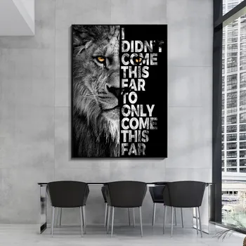 Must ja Valge Lõvi Loomade Plakat Seina Art Lõuend Maali Ikka Elu Quote Prindi Minimalistlik Kodu Decor elutuba Pilt