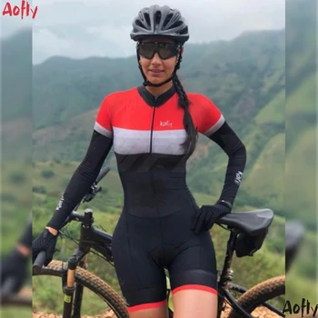 Kafitt Naiste kutse-Pikad Varrukad Triatloni Skinsuit Jalgrattasõit Jersey Komplekti 2021 Hingav Conjunto Feminino Ciclismo Mujer