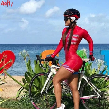 Kafitt Naiste kutse-Pikad Varrukad Triatloni Skinsuit Jalgrattasõit Jersey Komplekti 2021 Hingav Conjunto Feminino Ciclismo Mujer