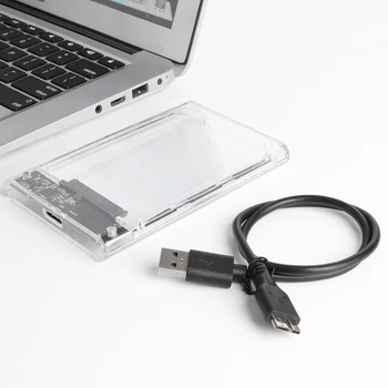 Sülearvuti Tarvikud ja 2,5 tollise Plastikust Läbipaistev HDD SSD Juhul SATA III USB3.0 kõvaketas Ketta Korpuses Sülearvuti Notebook PC